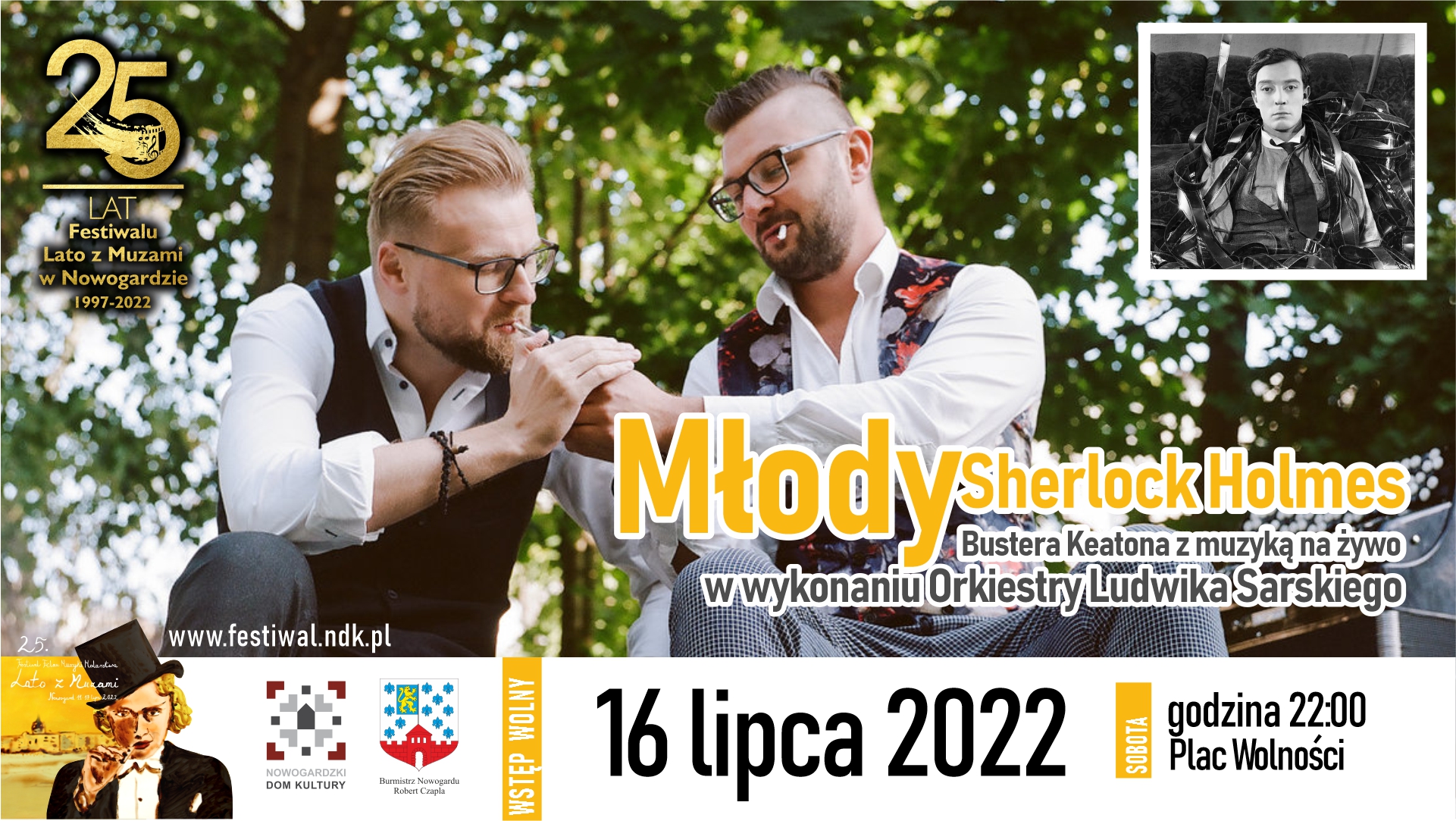 „Młody Sherlock Holmes” Keatona z muzyką na żywo